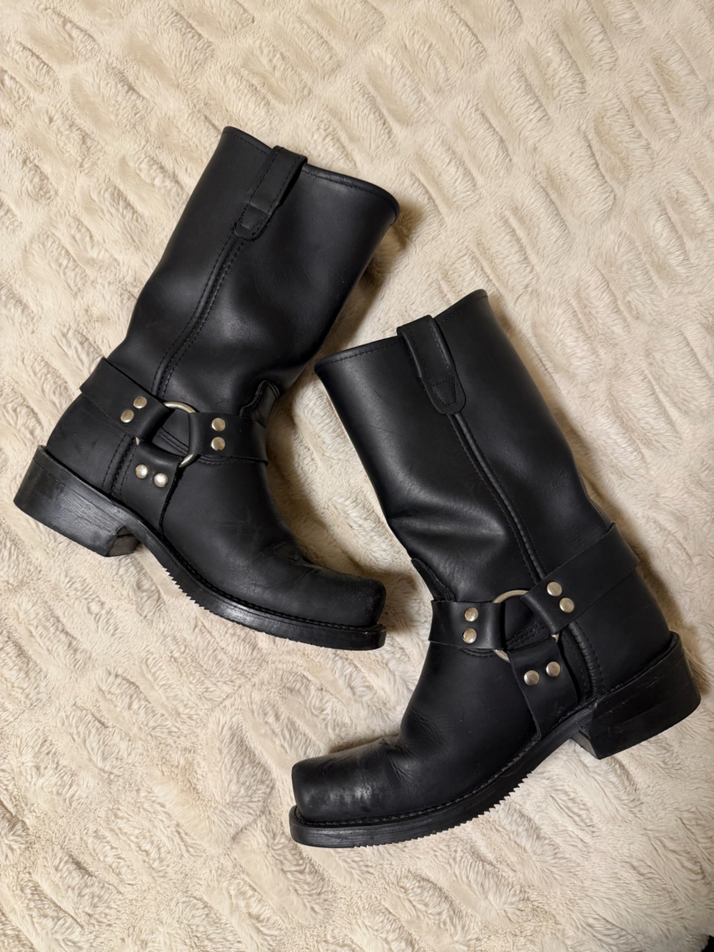 Double H Men's Black Western Harness Leather Boot